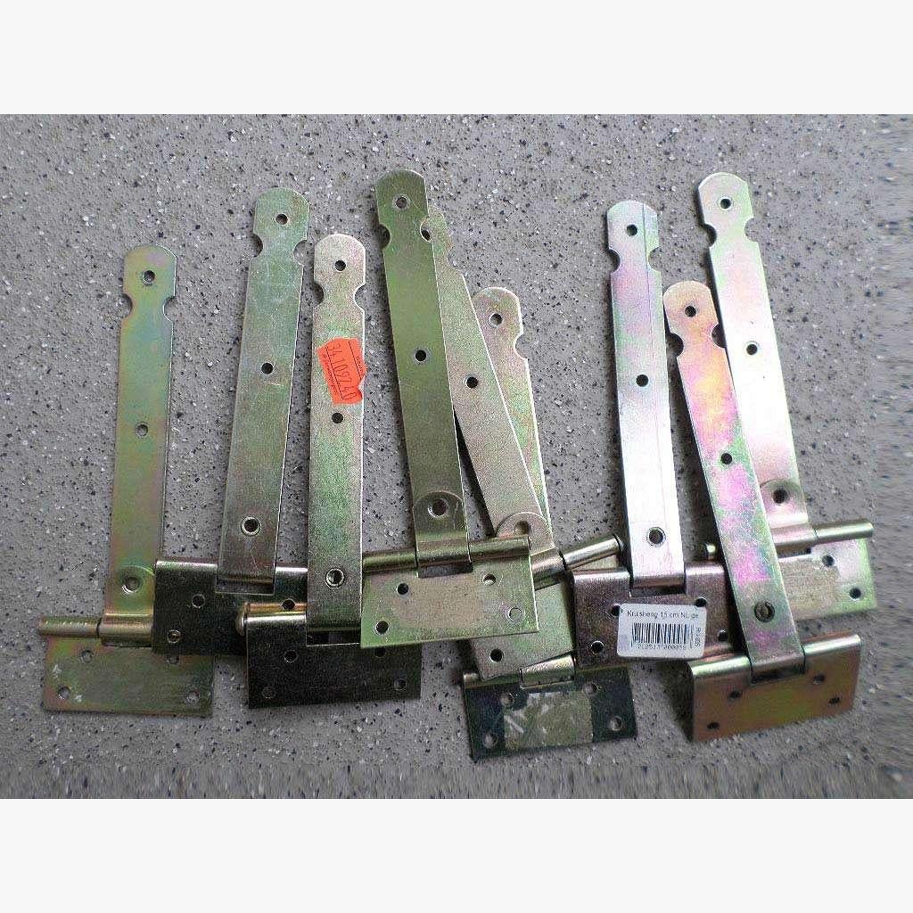 9x scharnier 6,5 x 18 cm (=uitgeklapt) deurscharnier tuin h9, Ophalen of Verzenden, Nieuw, Scharnier