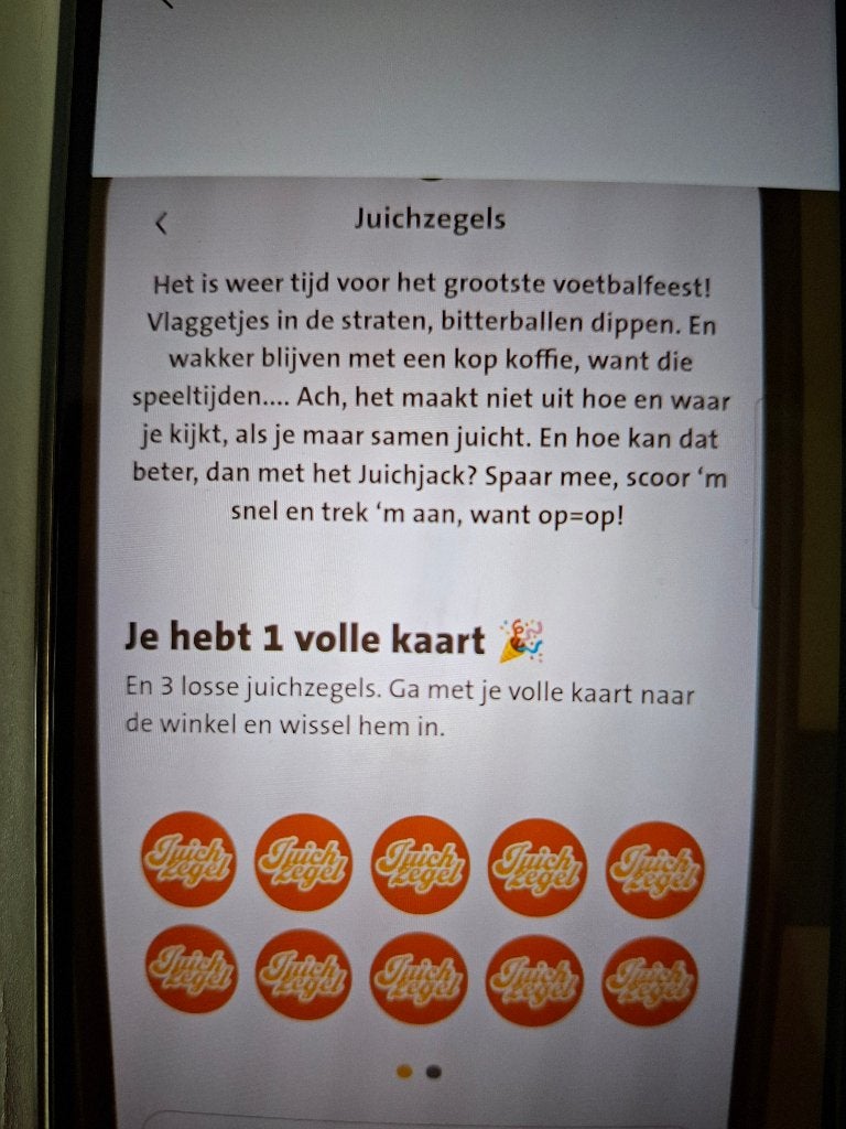 Jumbo zegels juichjack, Jumbo, Verzenden