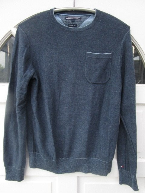 Vlotte  Tommy Hilfiger trui maat S, Kleding | Heren, Truien en Vesten, Ophalen, Blauw, Tommy Hilfiger, Overige maten
