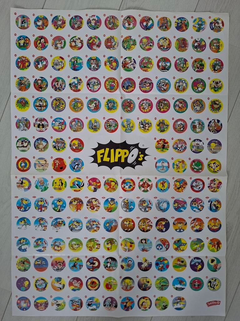 Flippo's verzamelposter 2 Looney Tunes, Ophalen of Verzenden, Looney Tunes, Map, Album of Poster