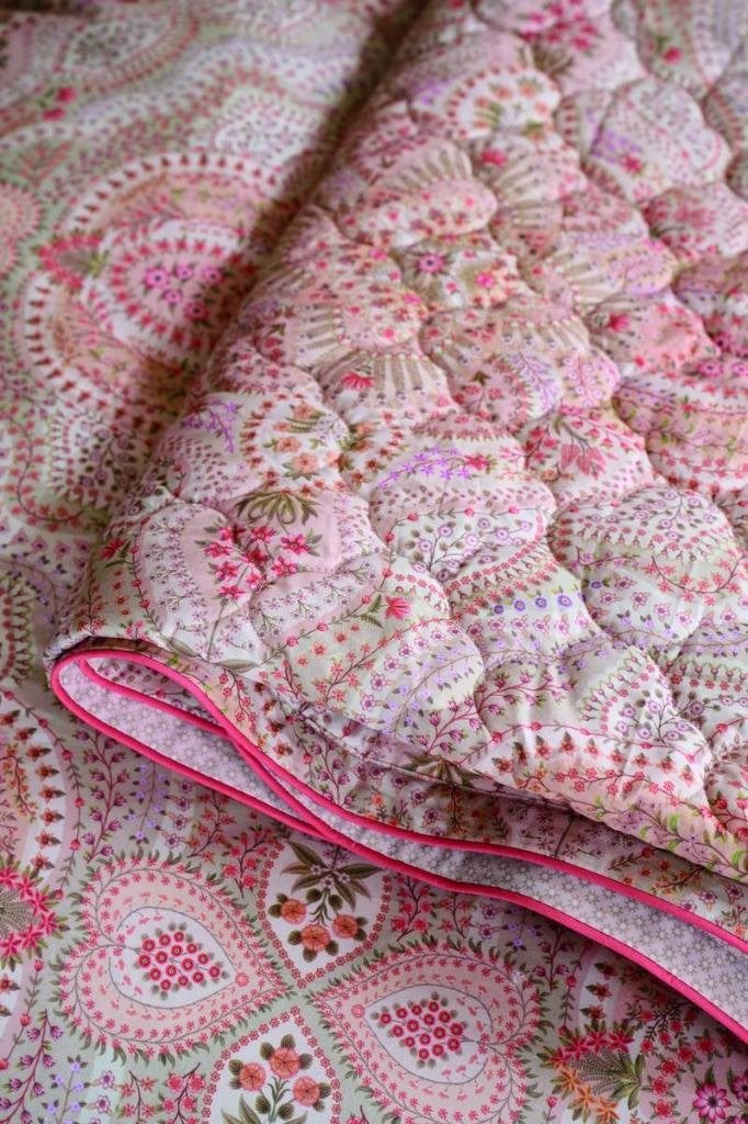 prachtige bed sprei PIP STUDIO MOON FLOWER ROSE 270x260, Pip Studio, Dekbedovertrek, Katoen, Nieuw