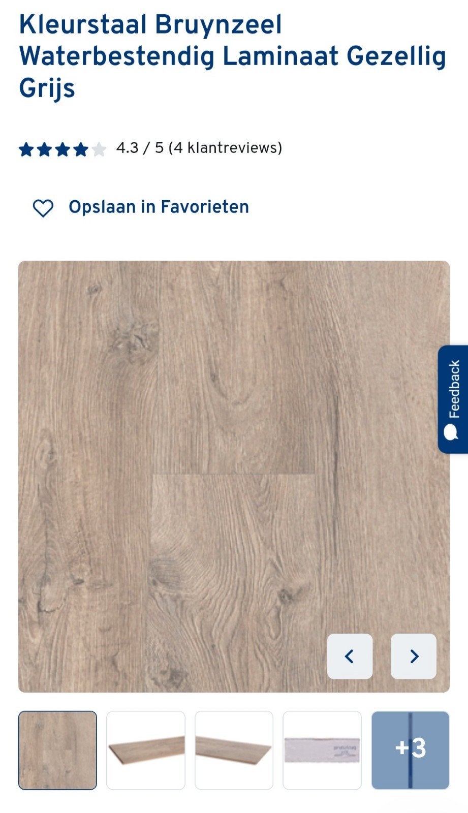 Grijs laminaat te koop 35m2 en 16m2, Ophalen, Zo goed als nieuw, 25 tot 50 m², Grijs