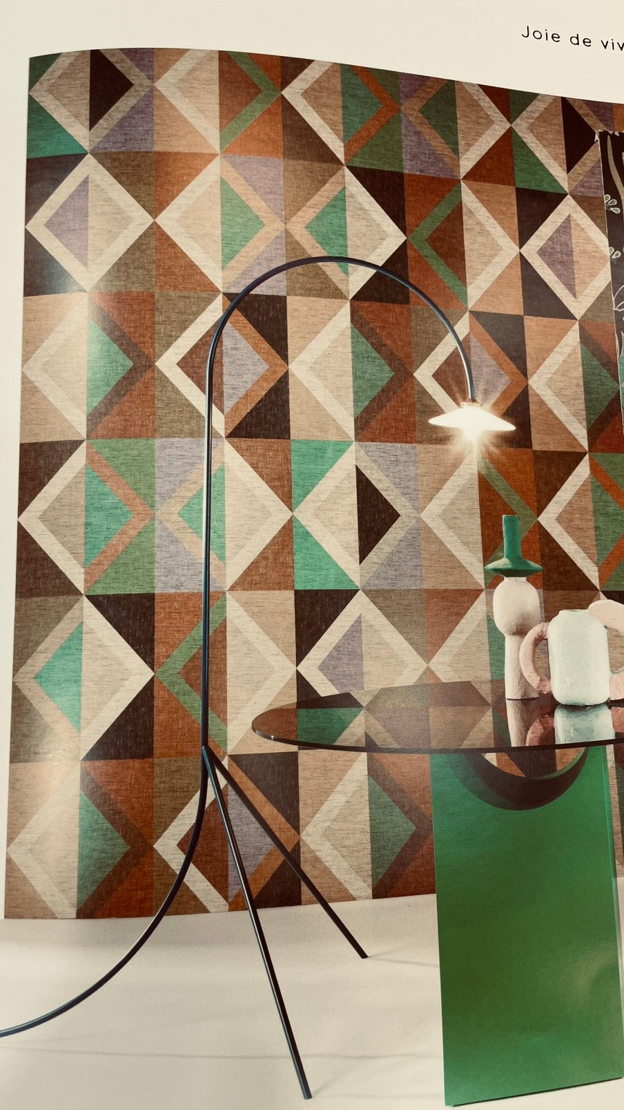 Masureel  wandbekleding 2 panelen, Overige merken, Geometrisch, Ophalen of Verzenden, Groen