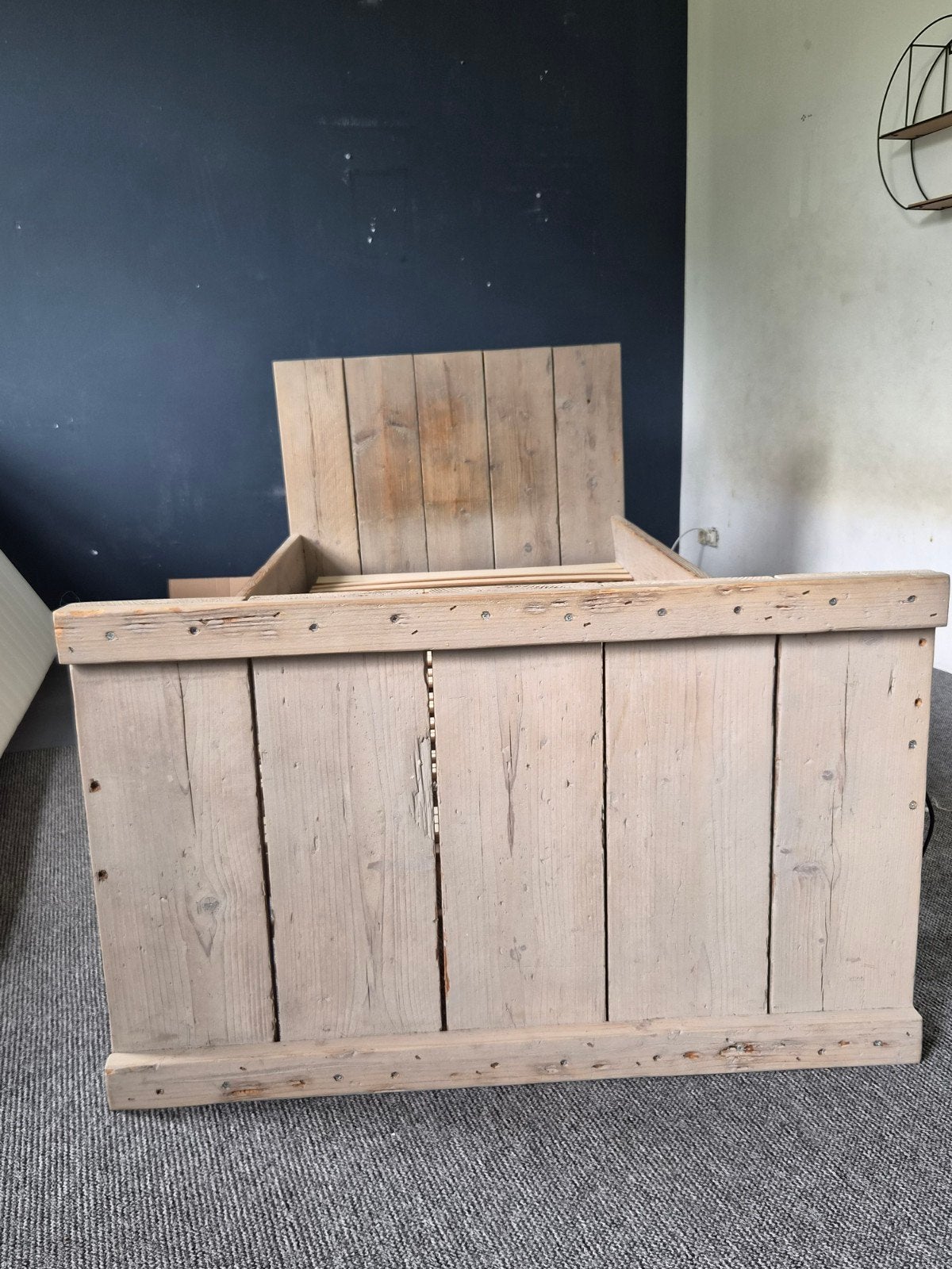 Stoer compleet tienerbed voor een klein prijsje, Ophalen, 85 tot 100 cm, Gebruikt, Lattenbodem