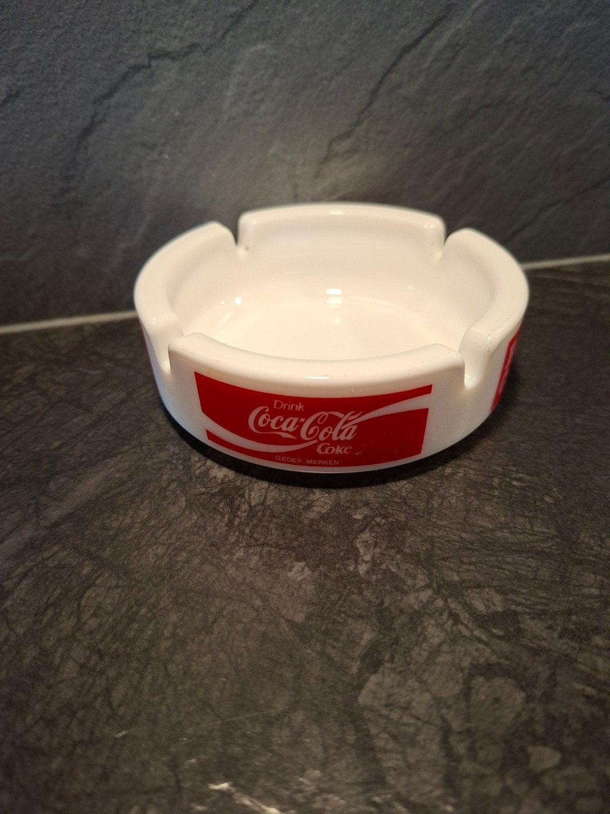 Vintage Coca-Cola Asbak - Echt is Echt, Coke is Coke, Ophalen of Verzenden, Gebruikt, Gebruiksvoorwerp
