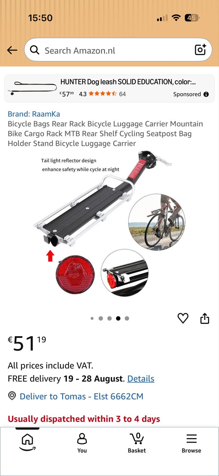 Fietsdrager Achterrek Bagagedrager MTB Zadelpen, Fietsen en Brommers, Fietsaccessoires | Bagagedragers, Ophalen of Verzenden, Nieuw