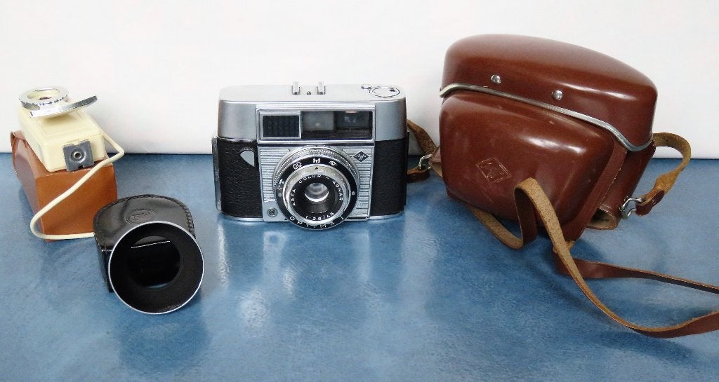Agfa Optima I met toebehoren, Audio, Tv en Foto, Ophalen of Verzenden, Gebruikt, Compact, Overige Merken