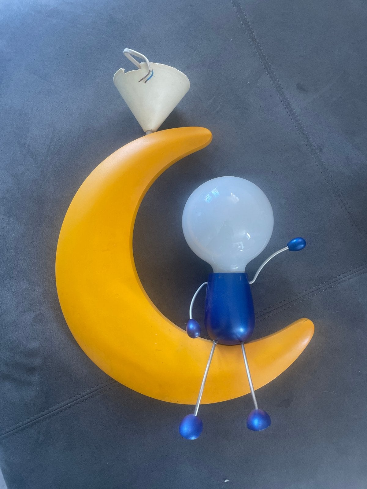 Leuke Maan Lamp met Figuurtje - Kinderkamer Verlichting, Ophalen, Gebruikt