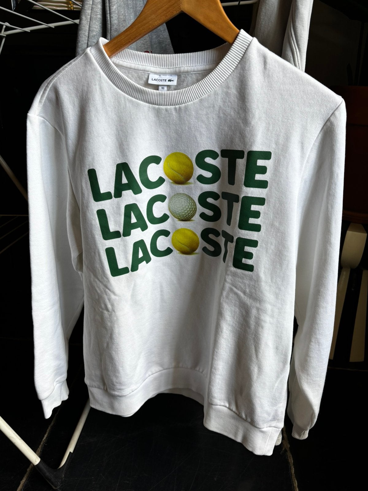 Lacoste zgan sweater maat 16 =176 vkk, Ophalen of Verzenden, Zo goed als nieuw, Jongen, Trui of Vest