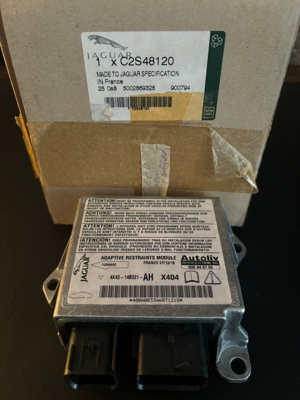 Origineel Jaguar X-Type Airbag SRS Module C2S48120 – NOS, Ophalen of Verzenden, Jaguar