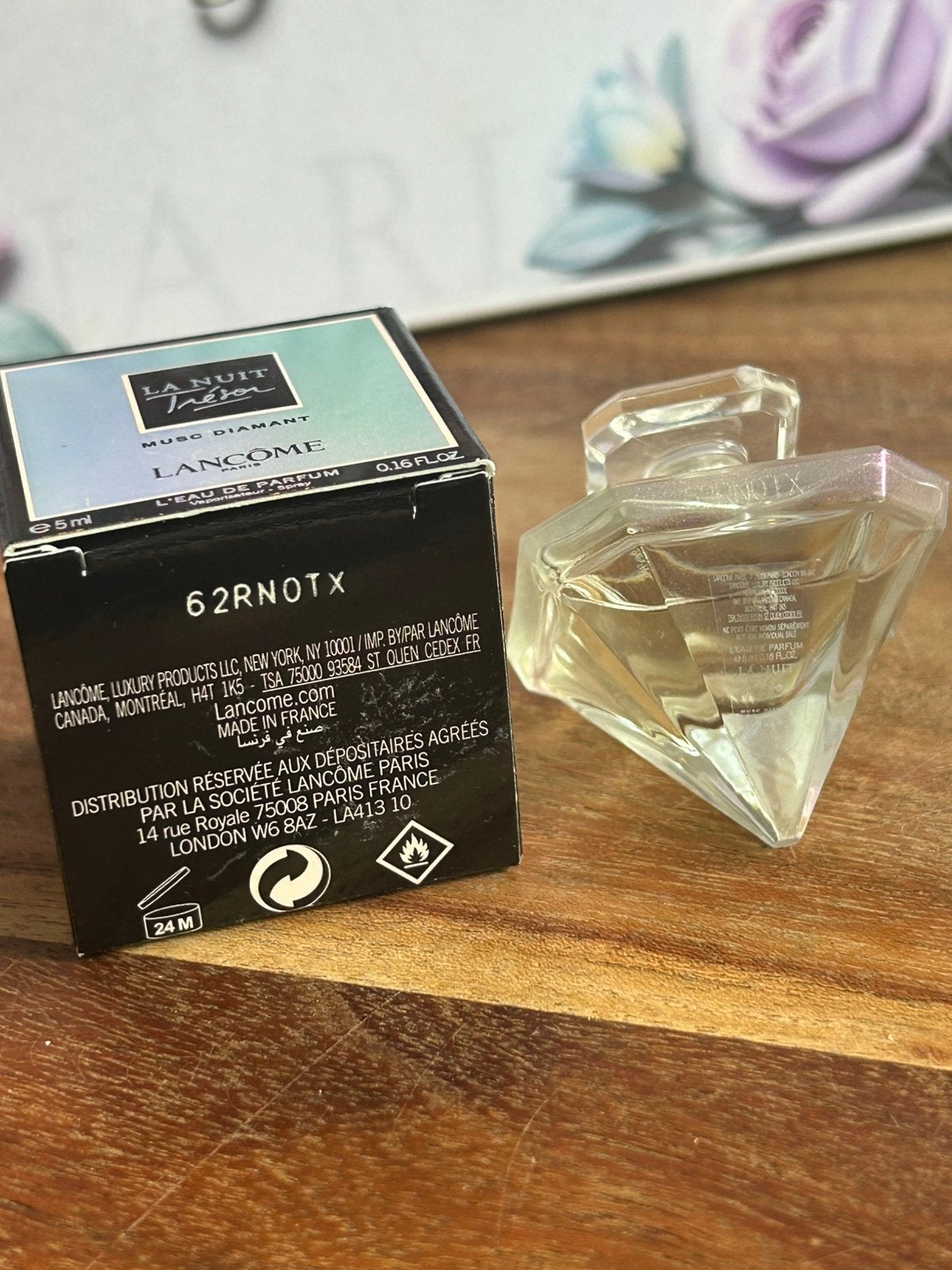 Lancôme - la nuit trésor musc diamant miniatuur 5ml edp, Ophalen of Verzenden, Nieuw