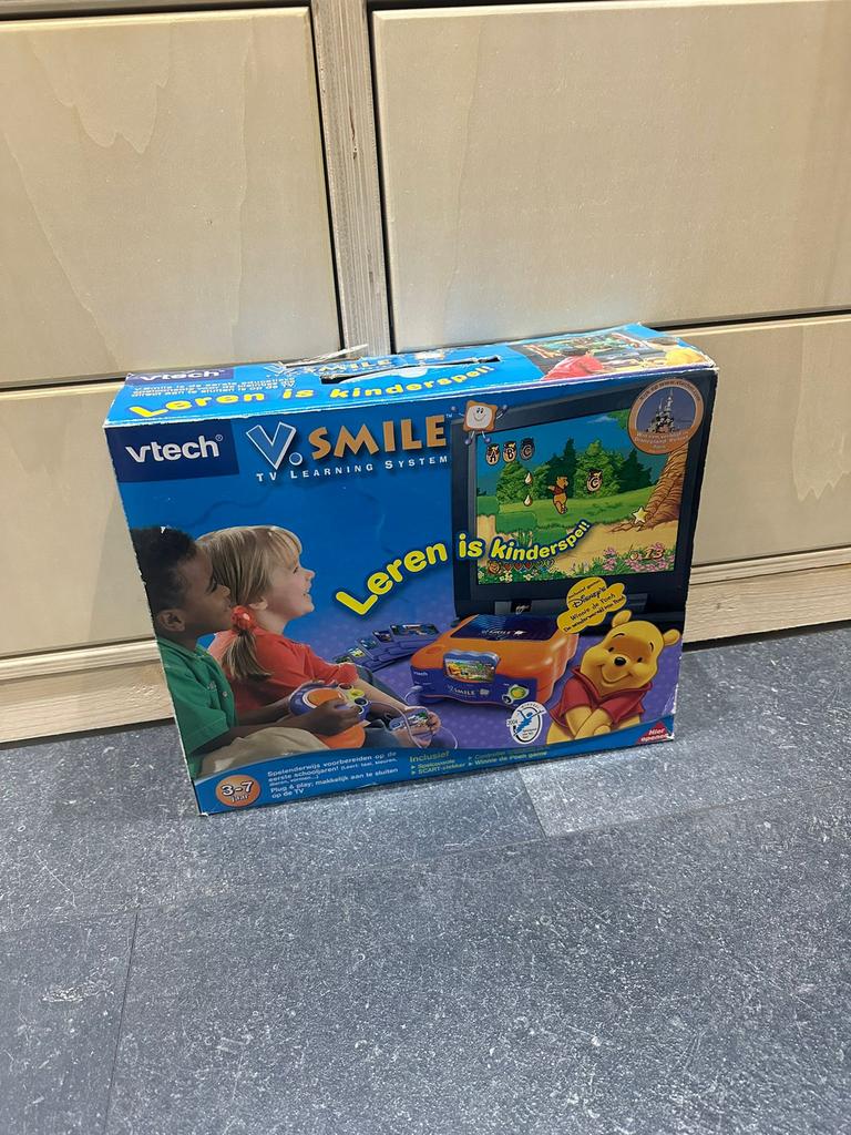 Vtech vsmile spel computer compleet met spellen, Ophalen of Verzenden, Zo goed als nieuw, Jongen of Meisje