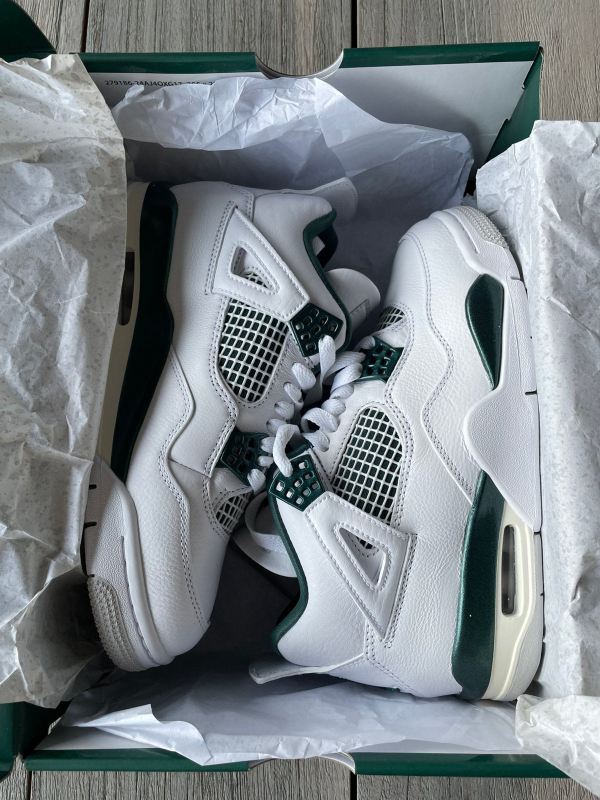 Nike Air Jordan 4 Retro White Oxidized Green, Kleding | Heren, Wit, Nieuw, Ophalen of Verzenden, Sneakers of Gympen