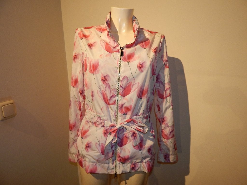 Armani smaakvol jack/ windjack bloemen print roze eu 44