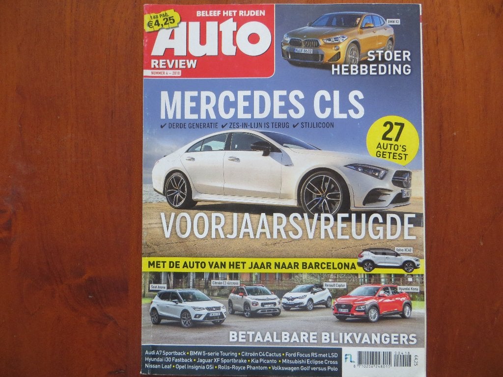Auto Review 4 2018 BMW X2, Mercedes-Benz CLS, Seat Arona, Ophalen of Verzenden, Zo goed als nieuw, BMW