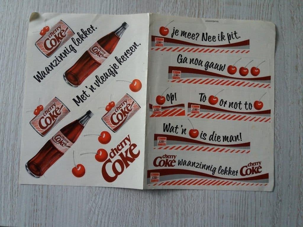 stickervel cherry Coke, Ophalen of Verzenden, Zo goed als nieuw, Merk