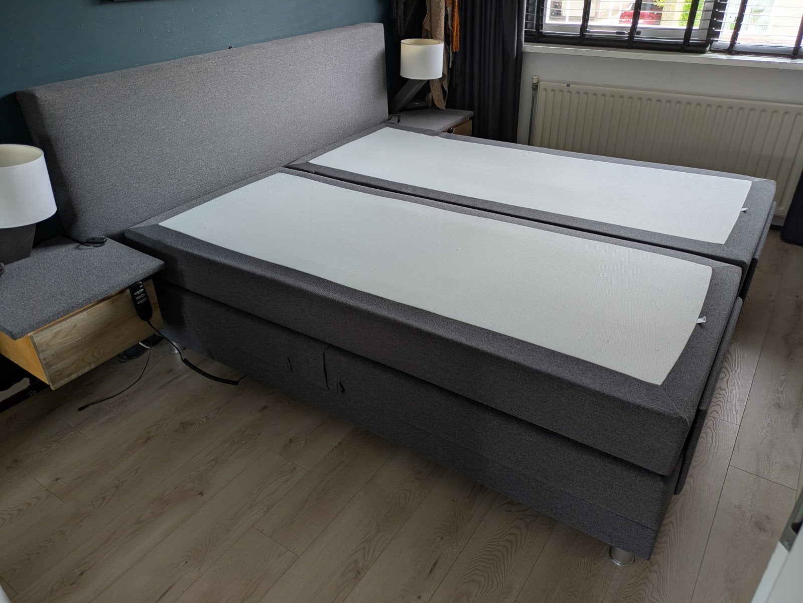 Elektrische Boxspring 180x210, Ophalen, Gebruikt, 210 cm, Tweepersoons