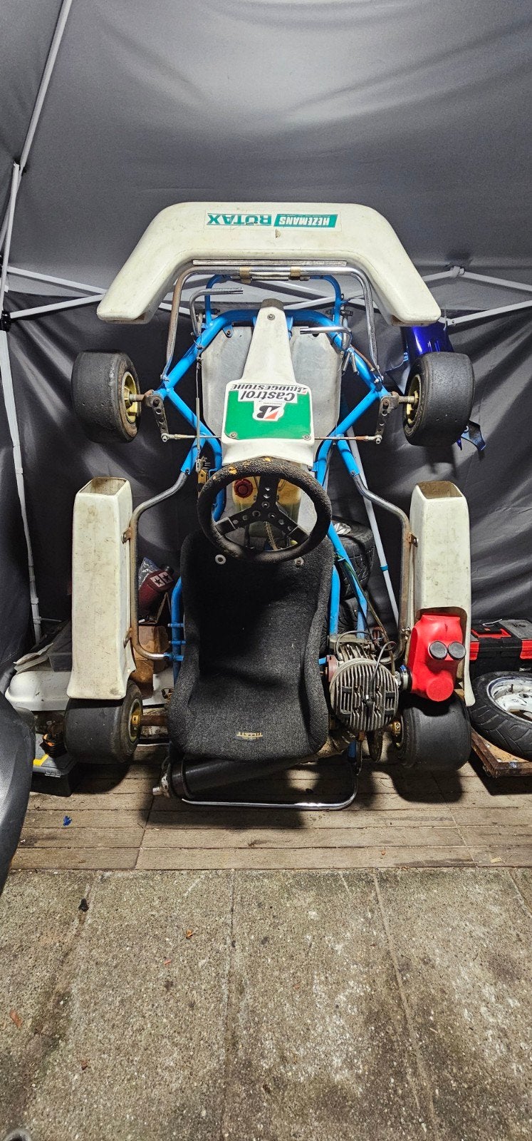Hezemans 100cc Rotax Kart met gereviseerde motor, Ophalen, Gebruikt, Kart