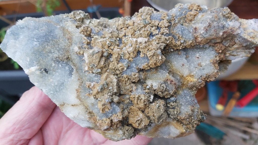 D34-14 Kwarts met Galeniet Madan Bulgarije verzameling coll, Ophalen of Verzenden, Mineraal