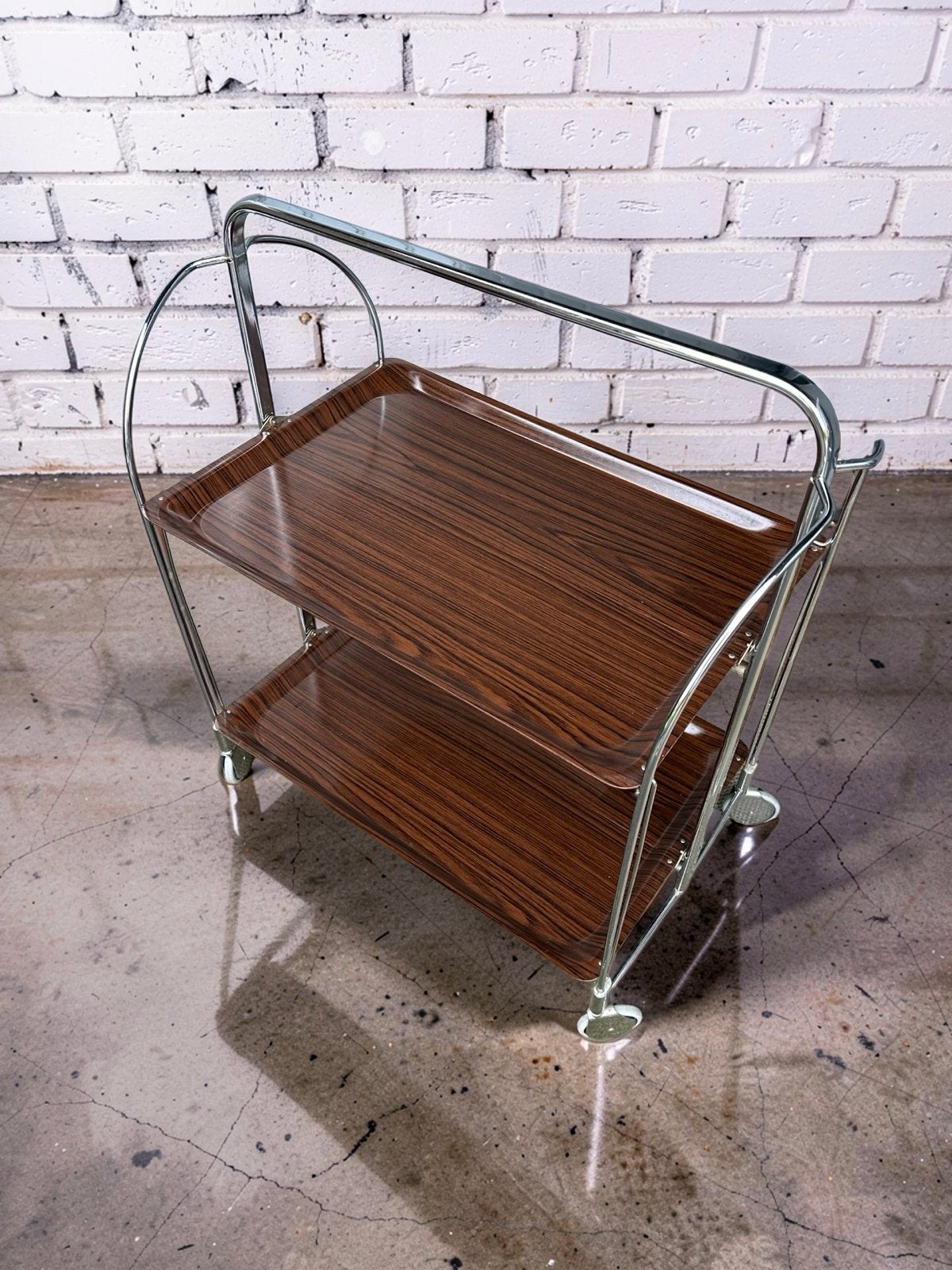 Vintage Bremshey Dinett Serveerwagen Jaren 70 Chroom, Ophalen of Verzenden