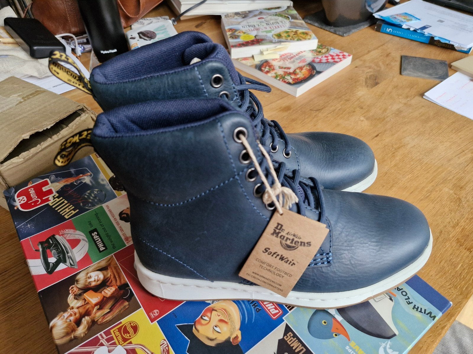 Dr. Martens Rigal boots maat 37, nieuw met label, Blauw, Lage of Enkellaarzen, Nieuw, Ophalen of Verzenden