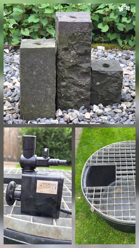 Fontein met pomp, emmer en rooster, Ophalen, Gebruikt, Overige materialen, Fontein