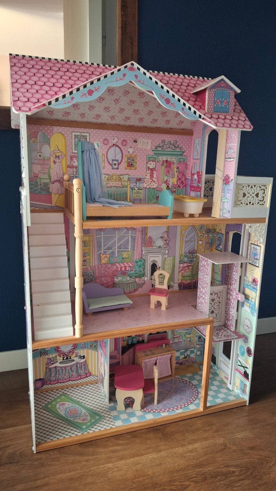 Kidscraft Amelia Poppenhuis met meubilair, Ophalen, Gebruikt, Poppenhuis