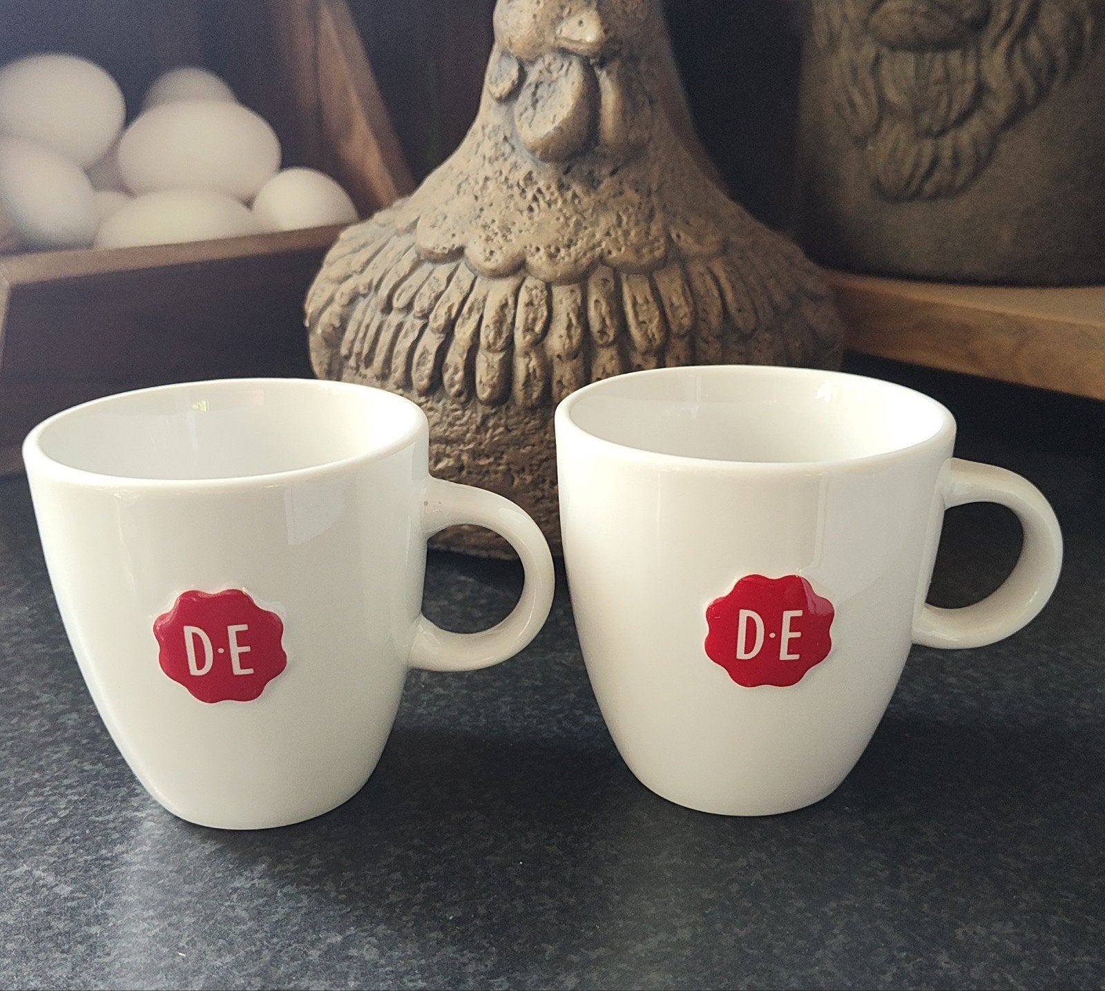 2x Douwe Egberts kopjes 200ml, Ophalen of Verzenden, Overige stijlen, Kop(pen) en/of Schotel(s), Glas
