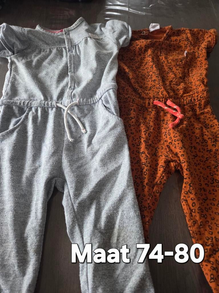 2x Jumpsuit Maat 74-80, Ophalen of Verzenden, Gebruikt, Meisje, Pakje
