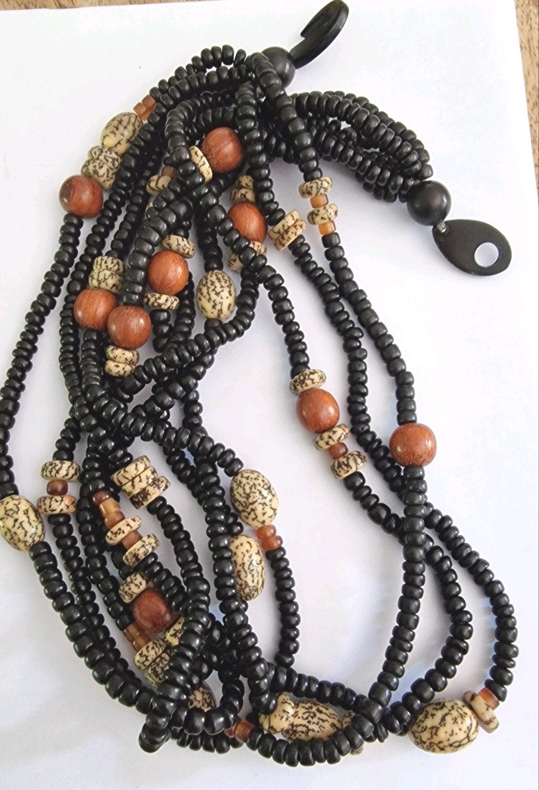 Vintage ketting., Ophalen of Verzenden, Zo goed als nieuw, Bruin, Overige materialen