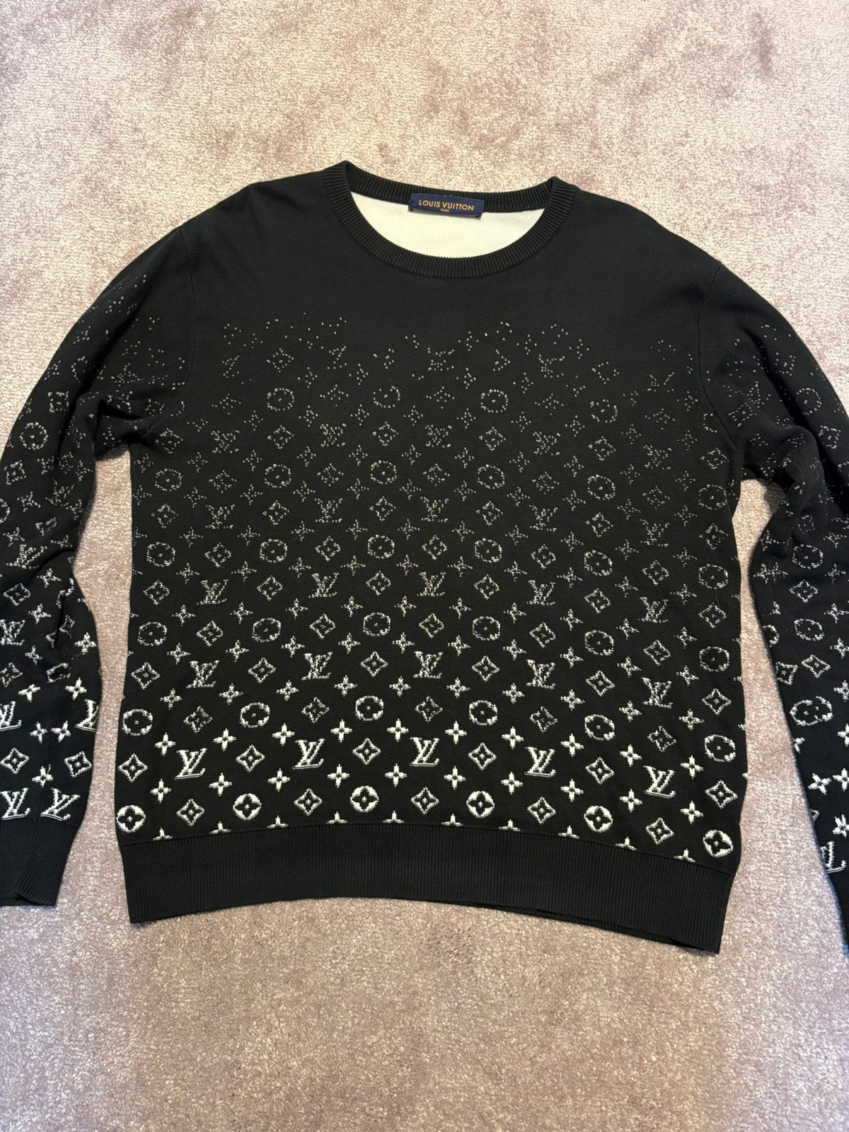Louis Vuitton trui monogram maat L, Kleding | Heren, Ophalen, Zo goed als nieuw, Maat 52/54 (L), Zwart