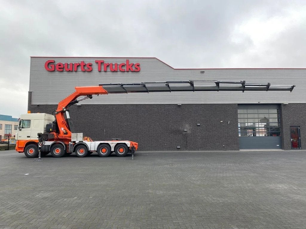 DAF XF 105 10X4 + FASSI F1500AXP.28 KRAAN/KRAN/CRANE/GRUA, Auto's, Euro 5, Wit, Origineel Nederlands, Bedrijf