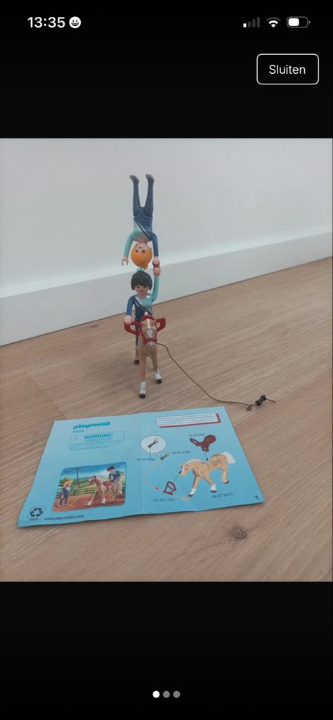 Playmobil voltige, nr 6933, Ophalen of Verzenden, Gebruikt