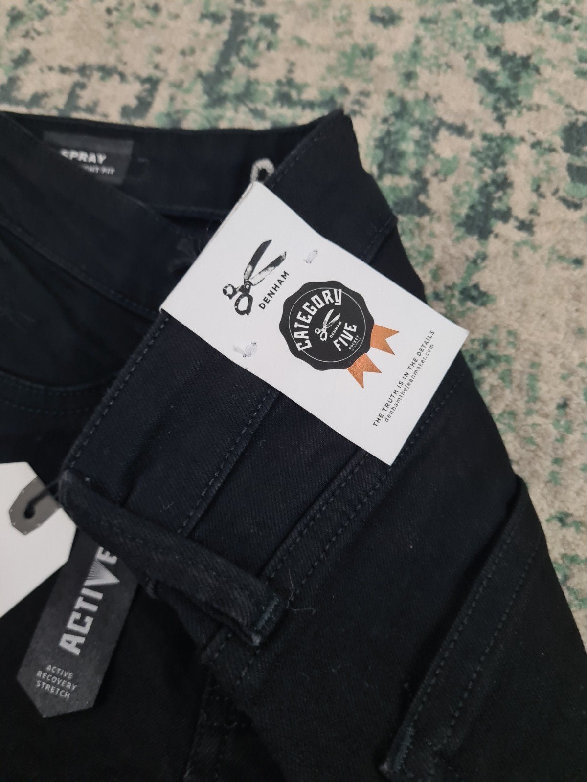 Denham Spray Super Tight Fit W25 L28 Nieuw Zwart Tulsi2528, Denham, Zwart, Nieuw, Ophalen of Verzenden