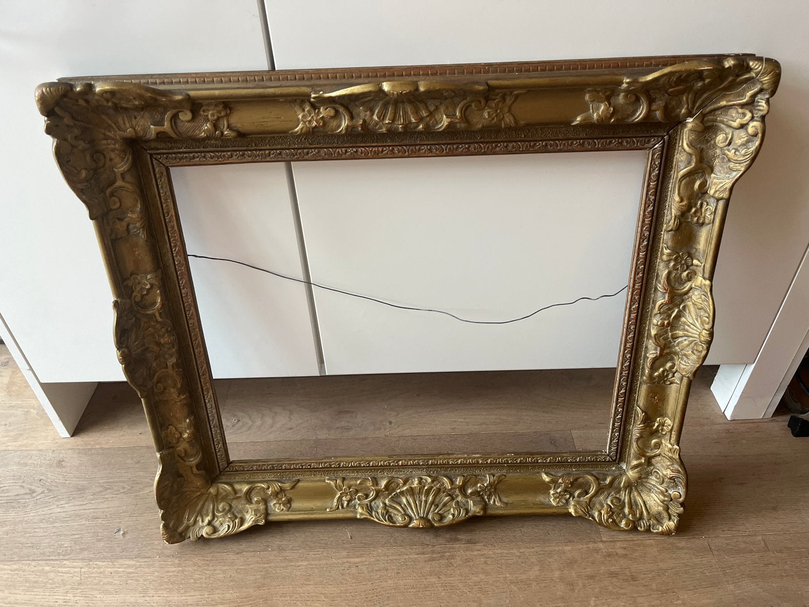 Antieke Gouden Schilderijlijst - Barok Stijl, Ophalen, Gebruikt, Schilderijlijst, Goud