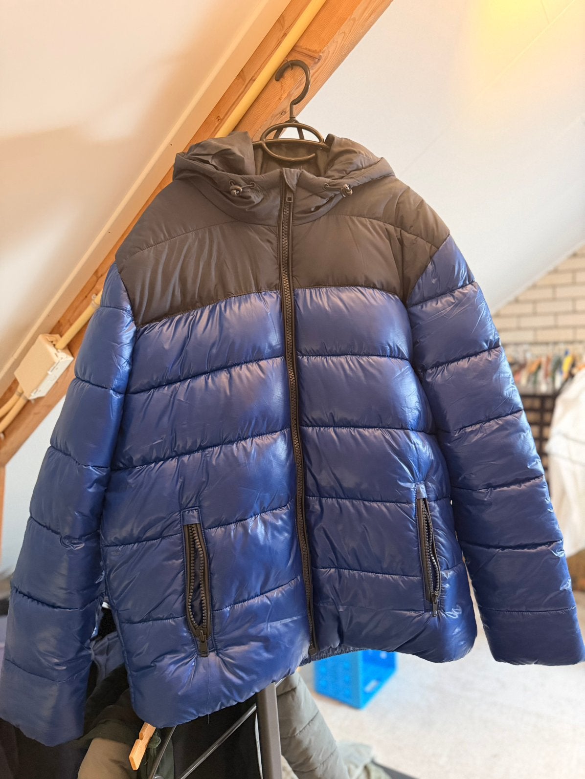 Livergy blauw winterjas heren, Kleding | Heren, Ophalen, Zo goed als nieuw, Overige maten, Blauw