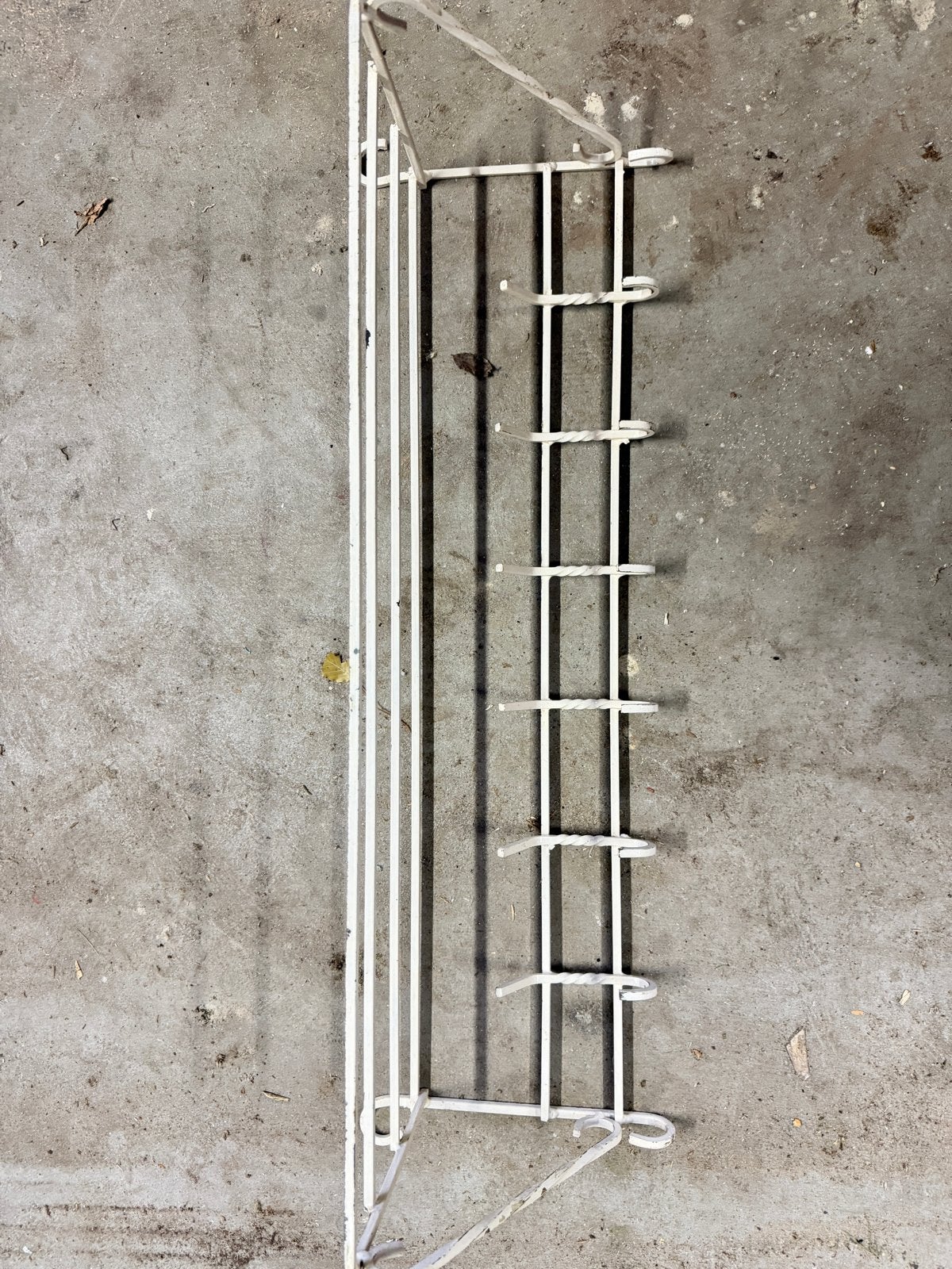 Brocante wandkapstok van metaal - wit, Gebruikt, Minder dan 100 cm, Metaal, Ophalen