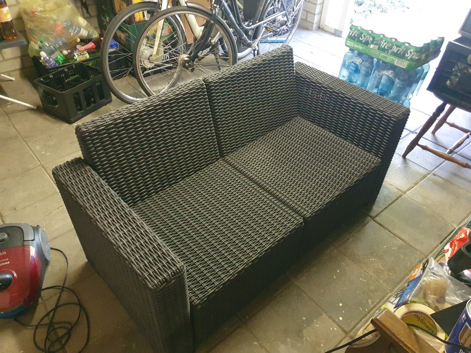 Allibert tuinset loungebak met tafel, Kunststof, Gebruikt, Bijzettafel, Loungeset