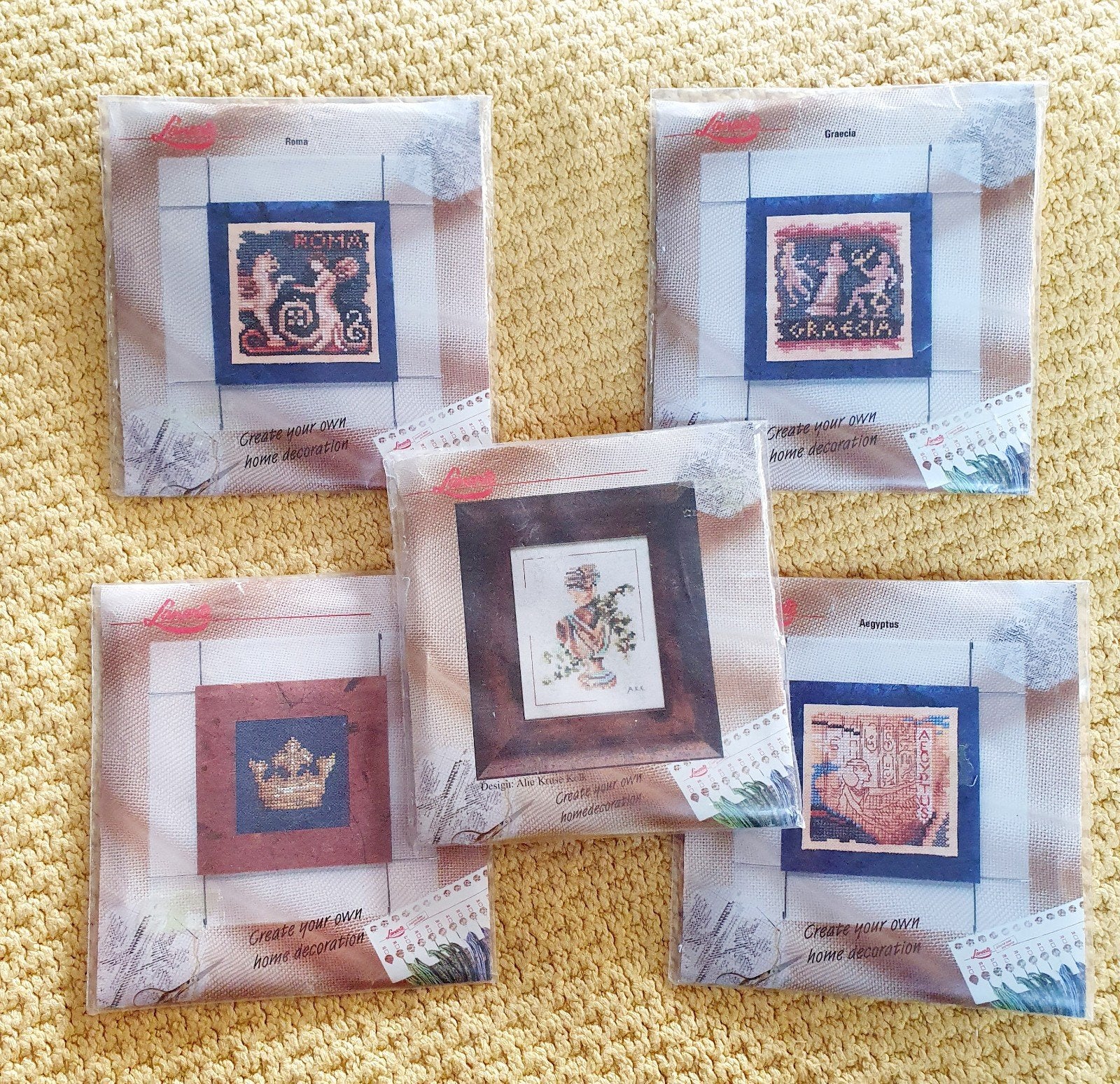 nieuw! vintage Lanarte borduurpakket 5 soorten, Verzenden, Nieuw, Handborduren, Borduurpakket