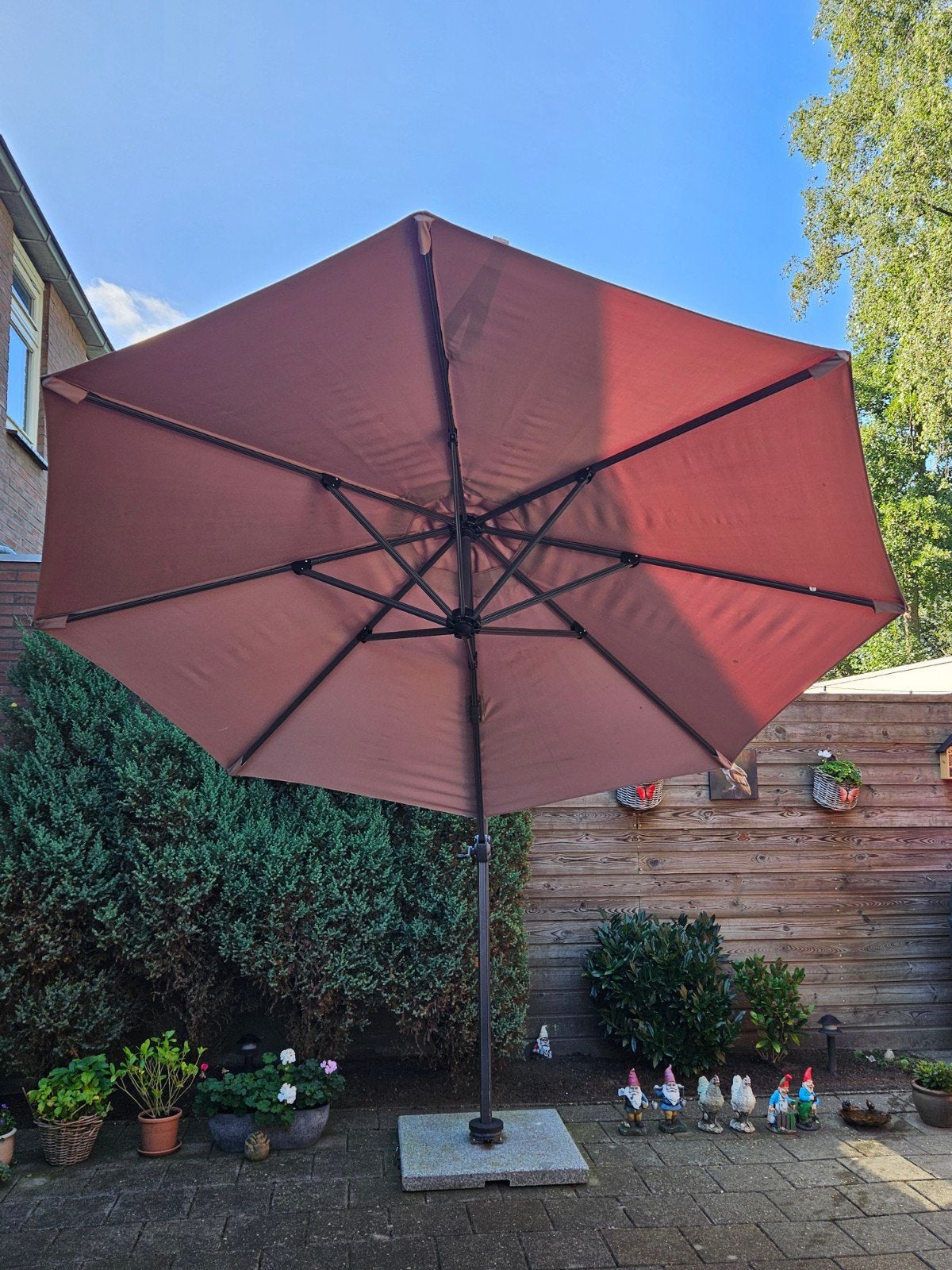 zweefparasol, Ophalen, Gebruikt, 2 tot 3 meter, Zweefparasol