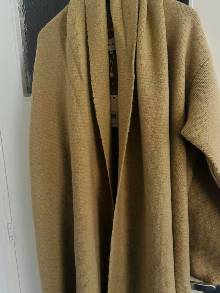 MERRRACHI Lange Gebreide Cardigan -, Ophalen of Verzenden, Zo goed als nieuw, Maat 38/40 (M), Beige