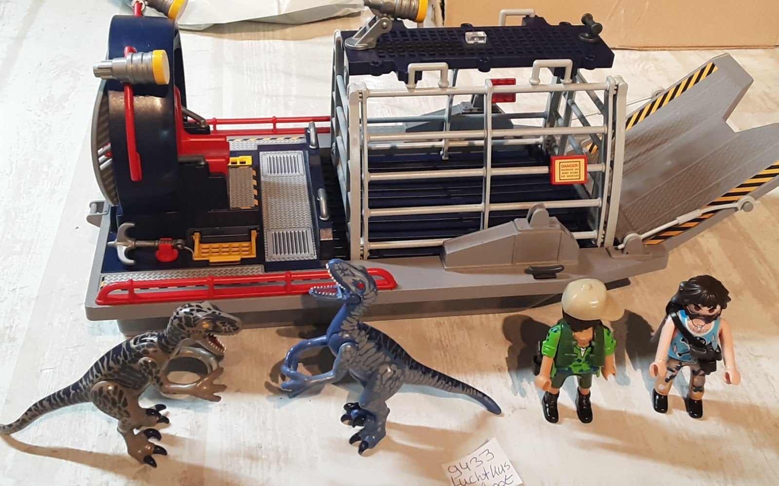9433 luchtkussenboot Dino vangst, Complete set, Voertuig, Ophalen of Verzenden, Zo goed als nieuw