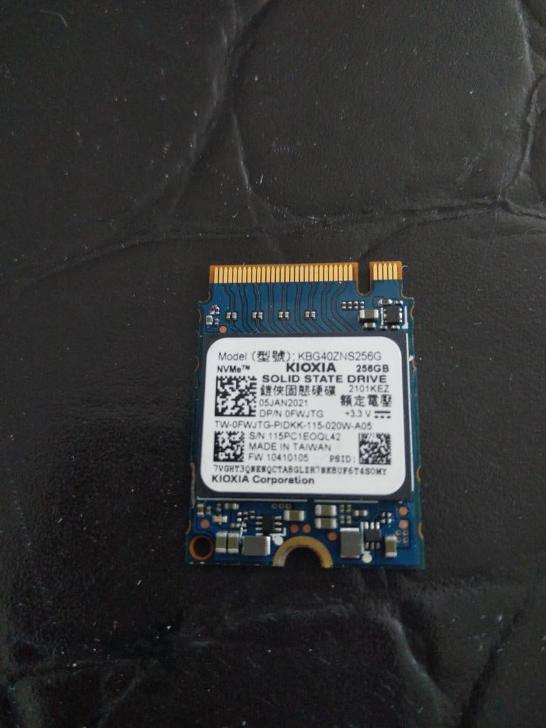 KIOXIA KBG40ZNS256G 2230 Formaat NVMe SSD 256GB, Intern, 256GB, KIOXIA, Server