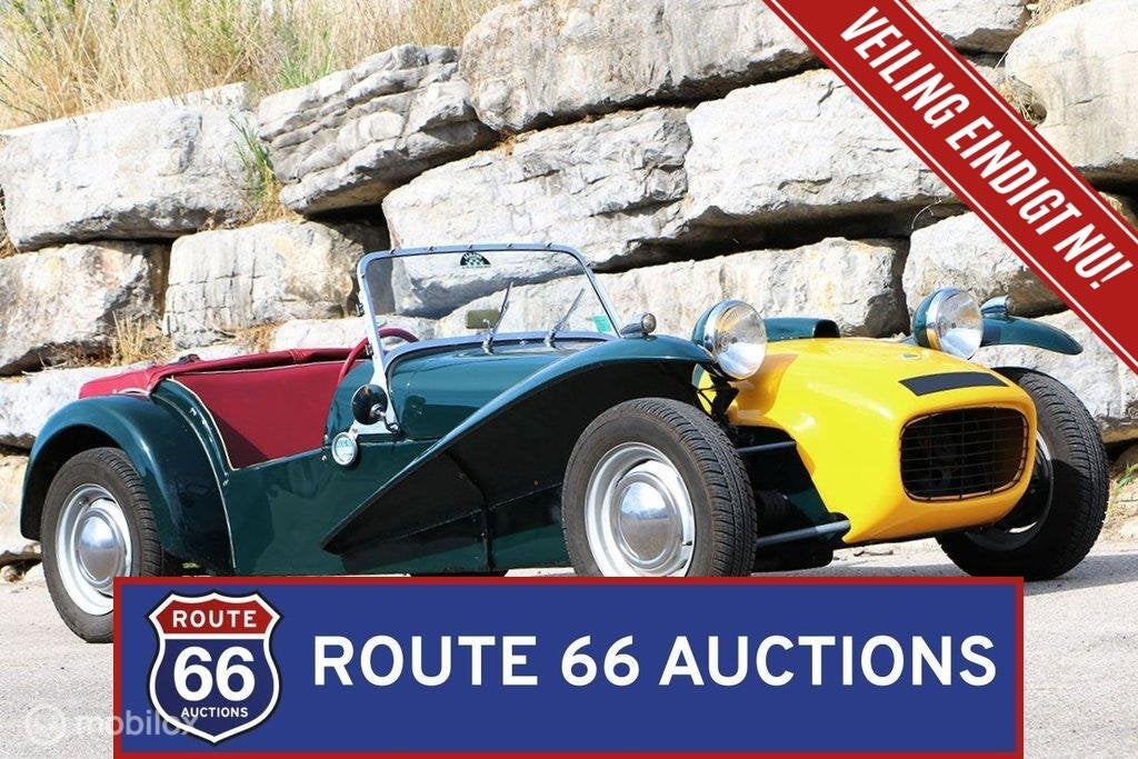 Lotus Seven S2 | 1962 | Route 66 Auctions, Auto's, Overige carrosserieën, Zwart, Bedrijf, Handgeschakeld