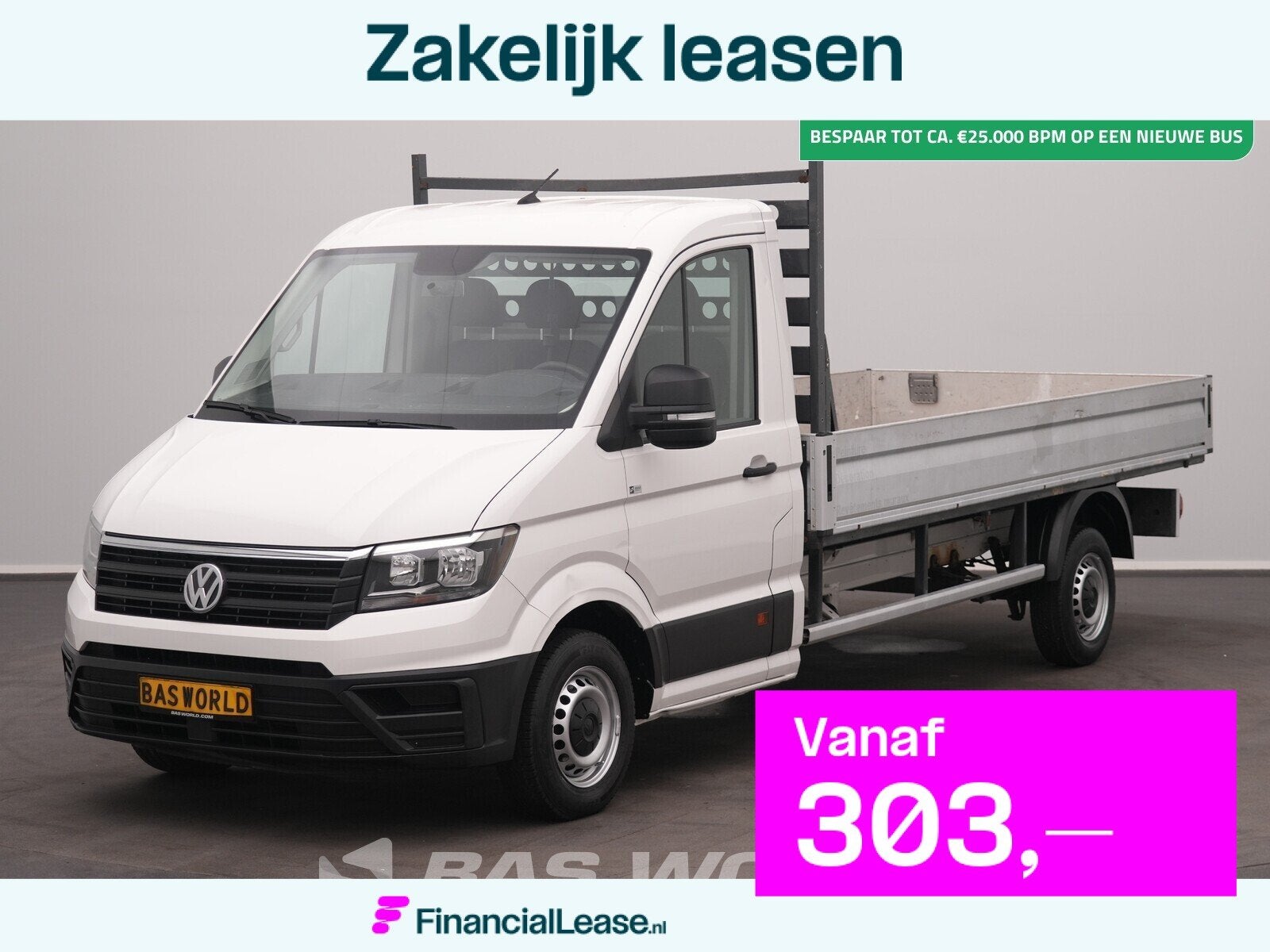 Volkswagen Crafter 177pk Open Laadbak 177PK Euro6 Pritsche P, Stof, Gebruikt, Euro 6, 4 cilinders