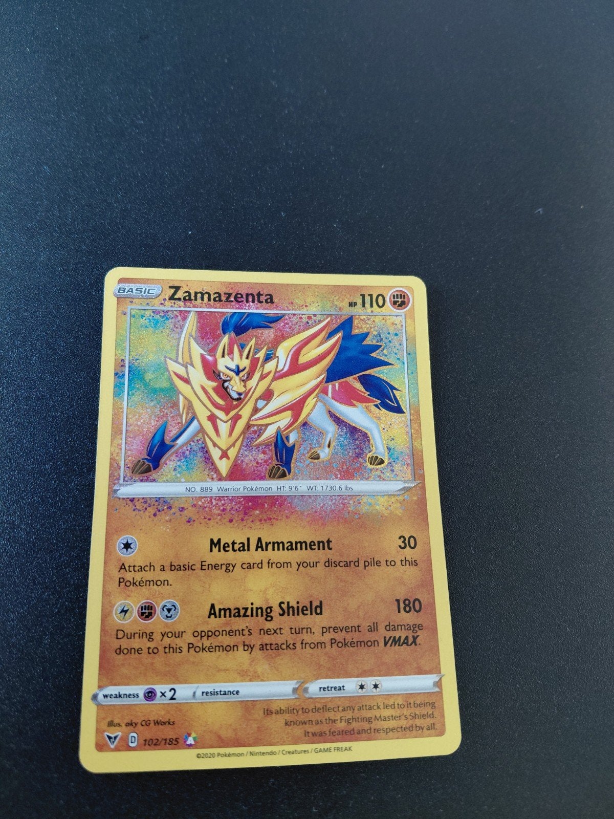 Zamazenta Vivid Voltage 102/185 Pokémon kaart - Nieuwstaat, Hobby en Vrije tijd, Verzamelkaartspellen | Pokémon, Ophalen of Verzenden