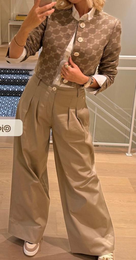 Beige, Light Mink JoshV, Josh V Wide Leg pantalon, broek S., Beige, Nieuw, Ophalen of Verzenden, Maat 36 (S)