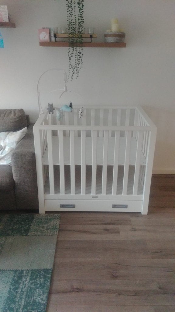 Bopita box met lade, inclusief kussen en mobiel, Ophalen, Gebruikt, Vierkant, Boxkleed