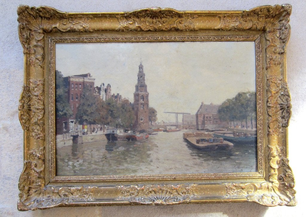 Herman Bogman jr 1890-1975===stadsgezicht AMSTERDAM, Ophalen