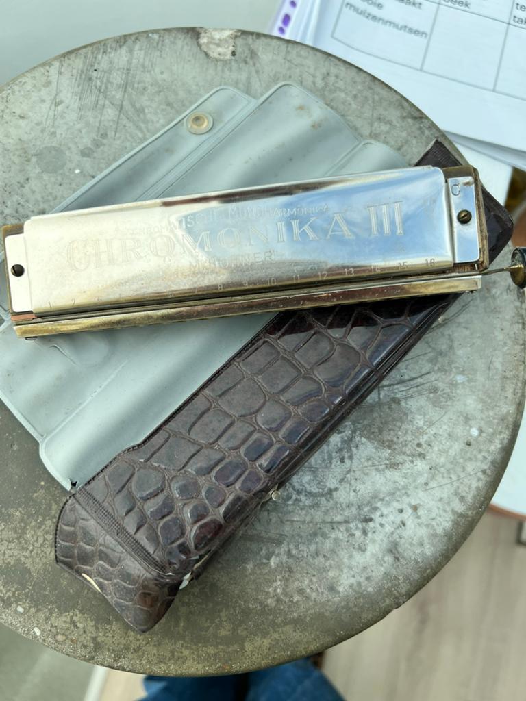Mondharmonica antiek, Muziek en Instrumenten, Blaasinstrumenten | Mondharmonica's, Ophalen of Verzenden, Gebruikt
